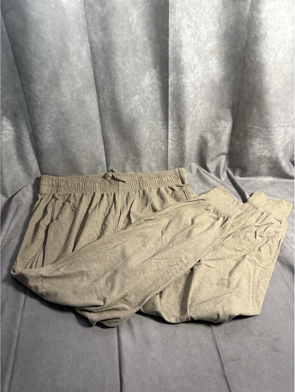 Pact Organic Cotton Jogger Lounge Pants Women’s L Gray Elastic Waist